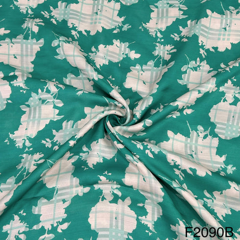 Printed Linen Silk Fabric-F2090